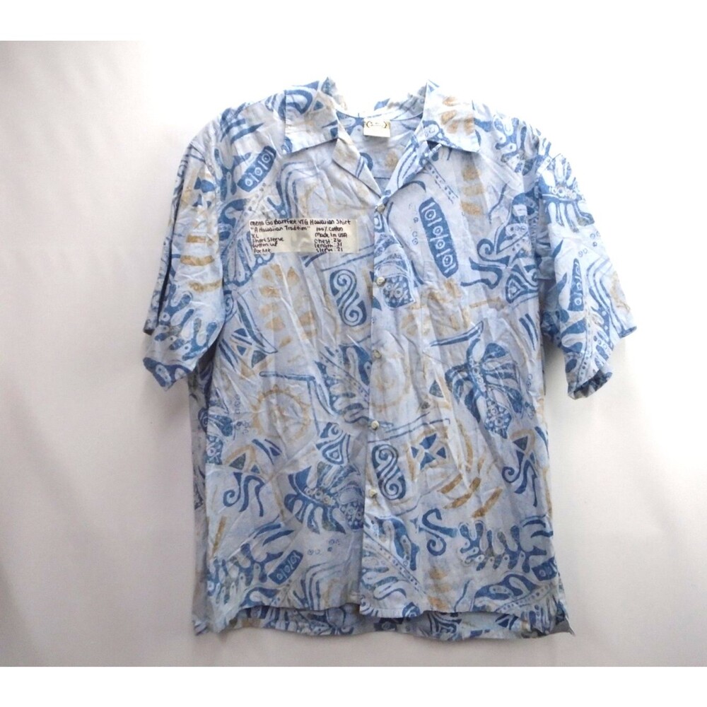 Go Barefoot A Hawaiian Tradition Cotton Shirt Made in USA Mens Size XL